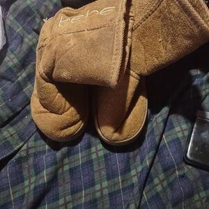 Brown Suede Slippers